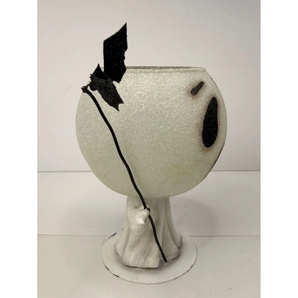 Department 56 Halloween Ghost Glitterville Votive Tea Light Candle Holder VTG